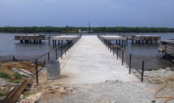 Berthing facility at Abuloma Wharf, Port Harcourt